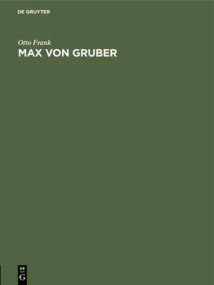 cover image of Max von Gruber
